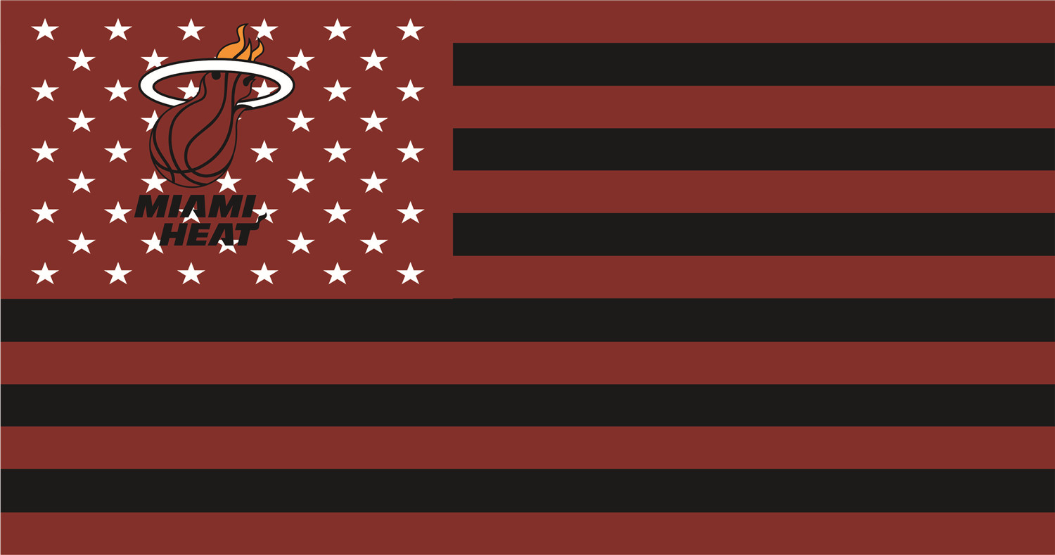 Miami Heat Flags DIY iron on transfer (heat transfer)